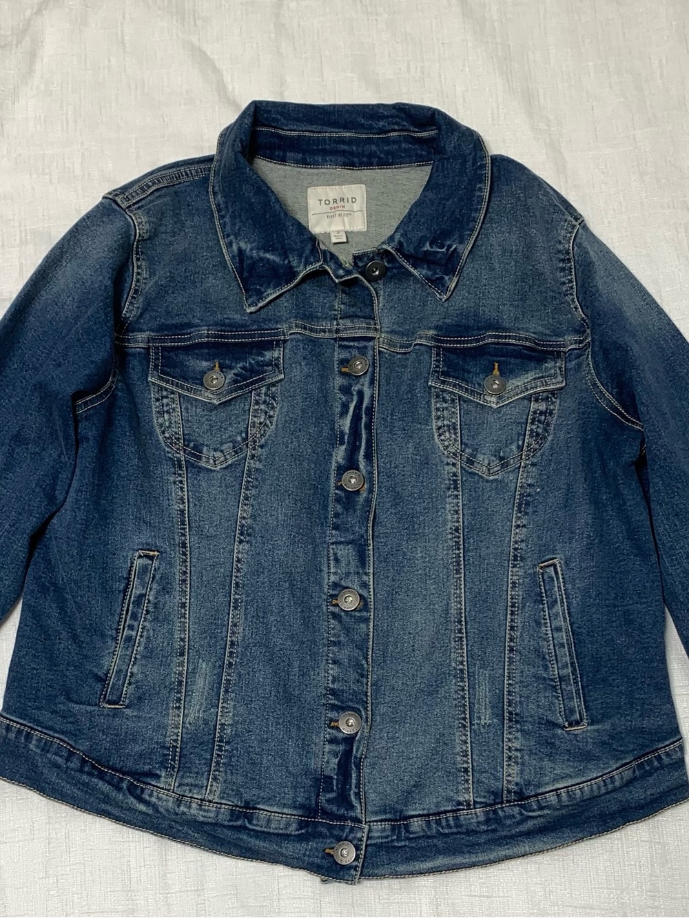 torrid Dark Blue Denim Jacket for women